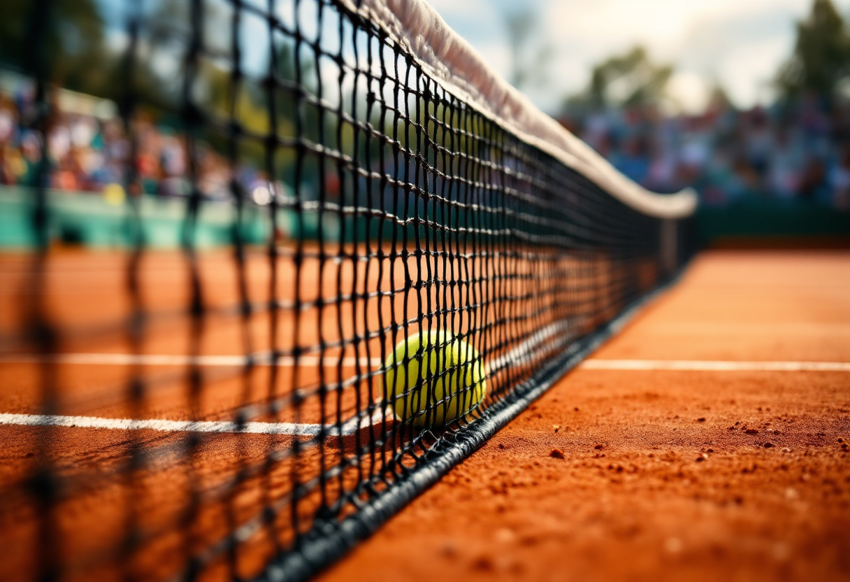 Matteo Arnaldi durante il match ai quarti di finale a Madrid
