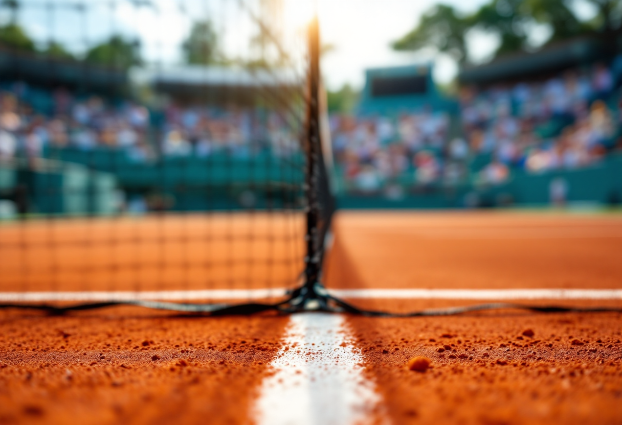 Matteo Berrettini durante il torneo di Monte Carlo