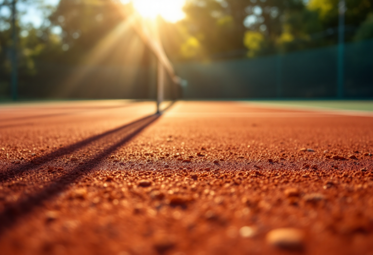 Naomi Osaka in azione durante il WTA 125 di Saint-Malo