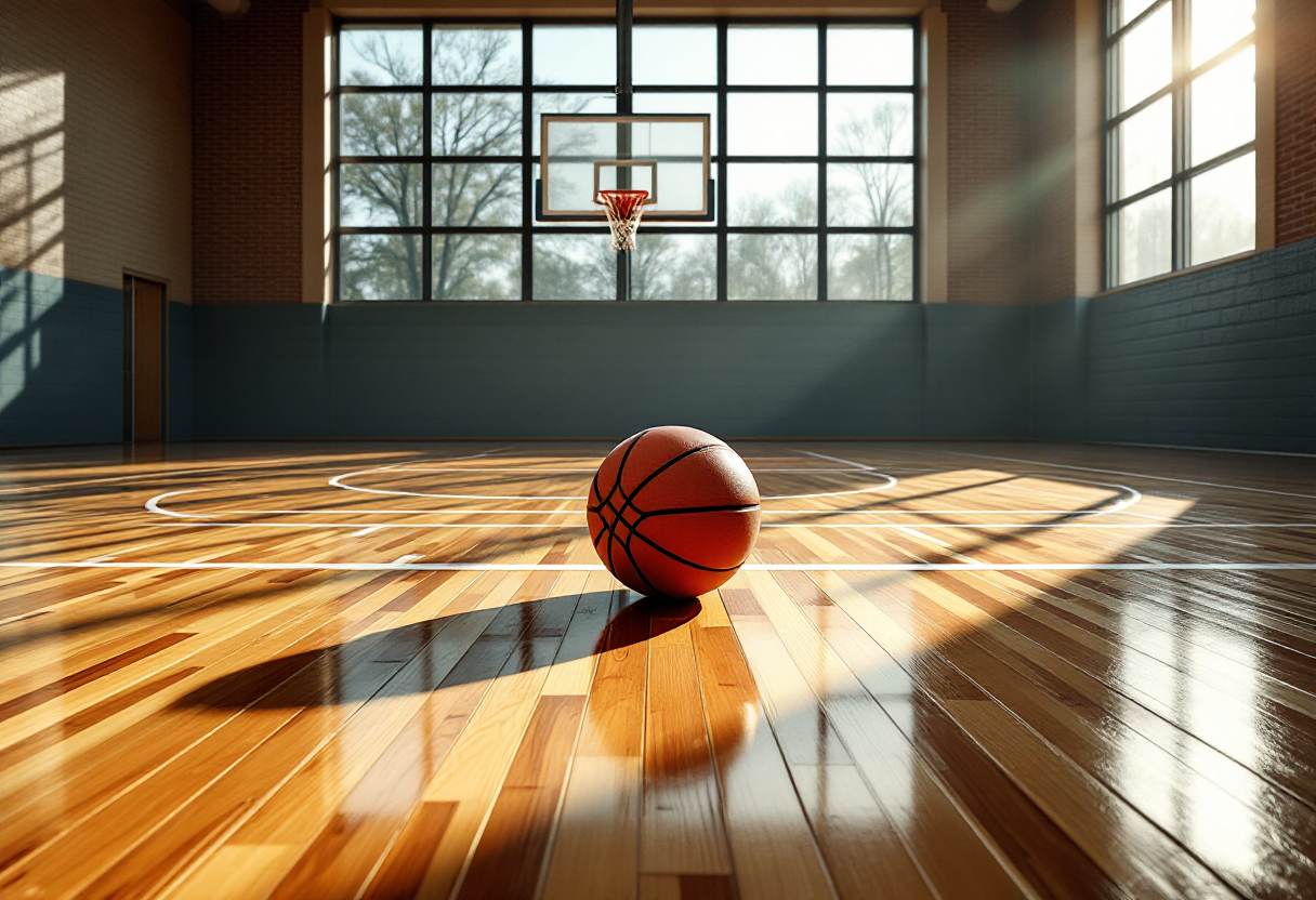 Giocatori del Napoli Basket in azione contro Tortona
