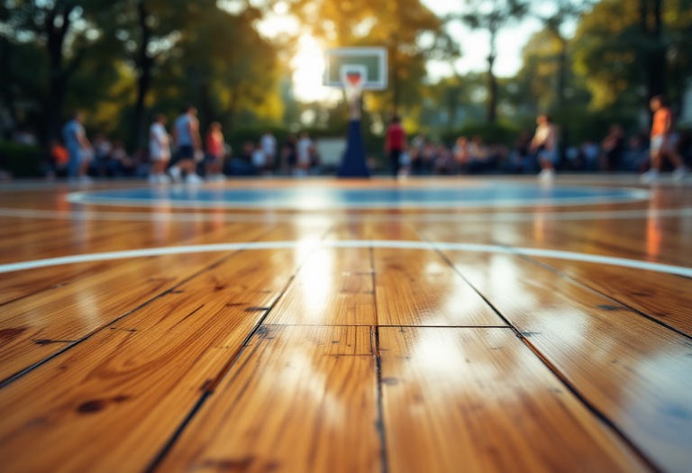 Giocatori di Napoli Basket in azione contro Trapani Shark