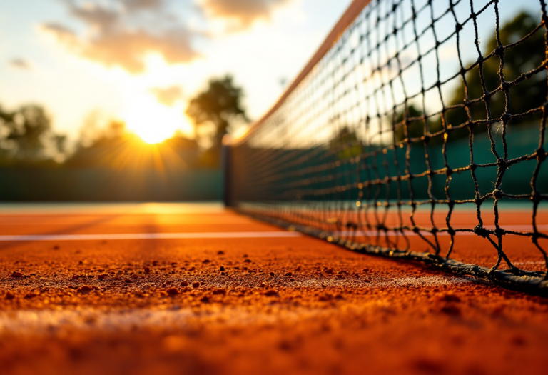 Giovani tennisti italiani in azione sul campo da tennis
