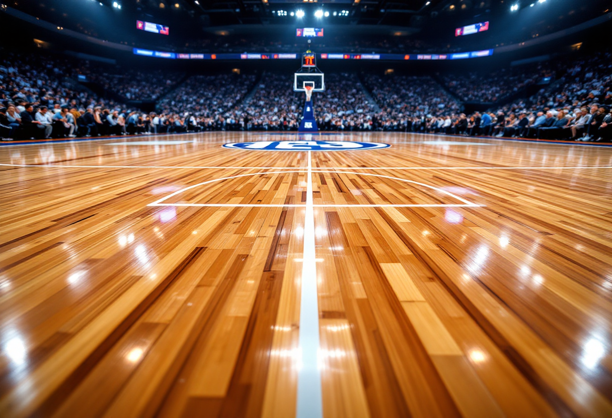 Giocatori Oklahoma City Thunder festeggiano la vittoria