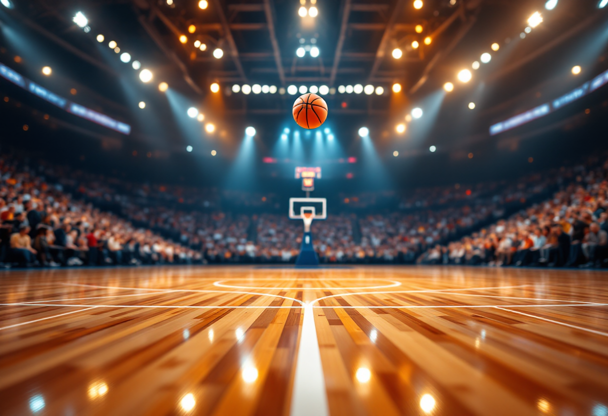 Olimpia Milano celebra la vittoria contro il Baskonia