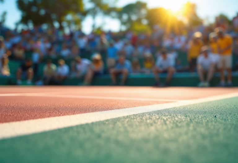 Giocatori di tennis in azione al Credit One Stadium