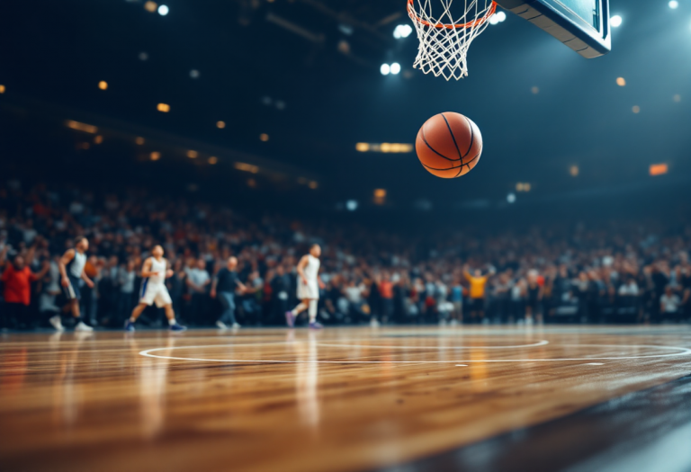 Giocatori del Partizan festeggiano la vittoria