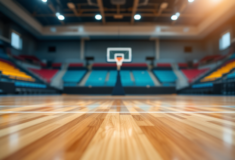 Giocatori in azione durante la lotta per i playoff Liga Endesa