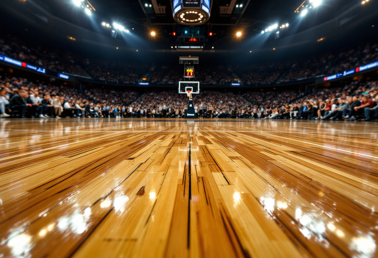 Giocatori NBA in azione durante i playoff 2025