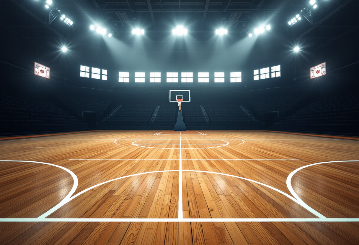 Immagine dei playoff NBA con squadre pronte a sfidarsi