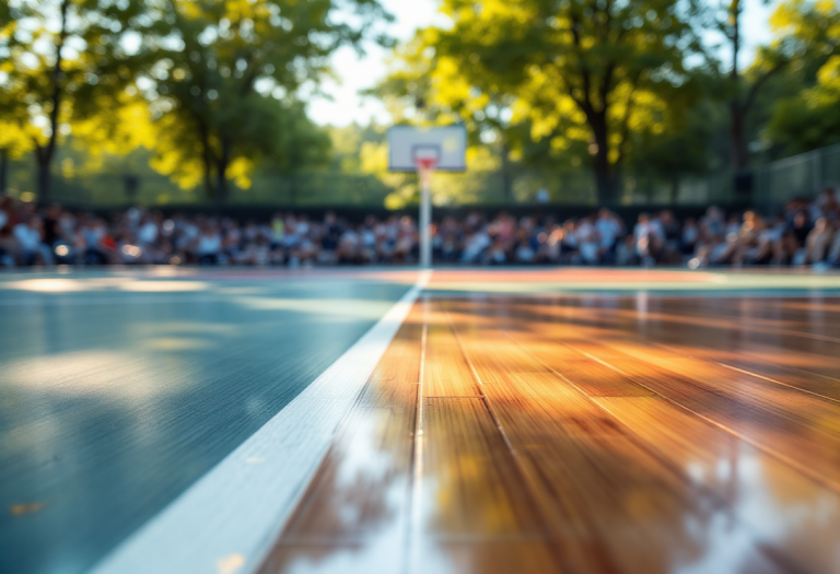 Kristaps Porzingis in azione con la maglia della Lettonia