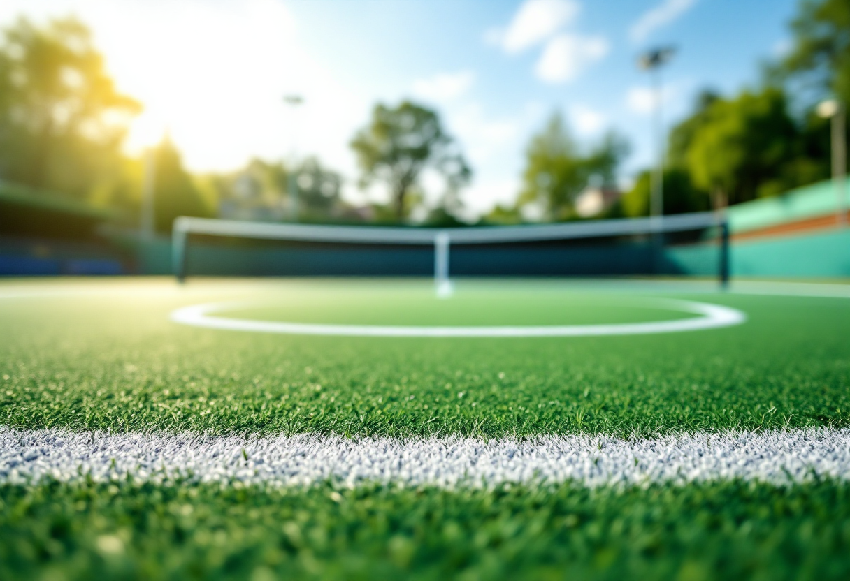 Giocatori in azione durante i quarti di finale dell'Open di Barletta