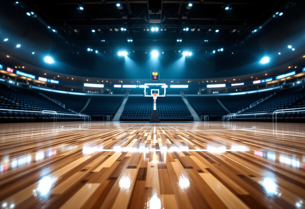 Giocatori in azione durante la partita Fortitudo vs RBR Rimini