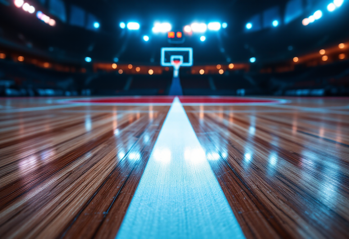 Giocatori di Rimini festeggiano la vittoria contro Fortitudo Bologna