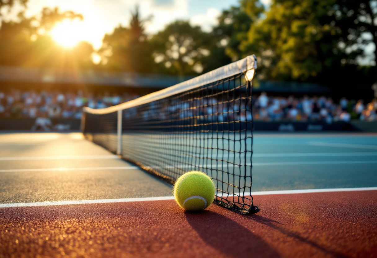 Giocatori di tennis in azione al terzo ITF Combined