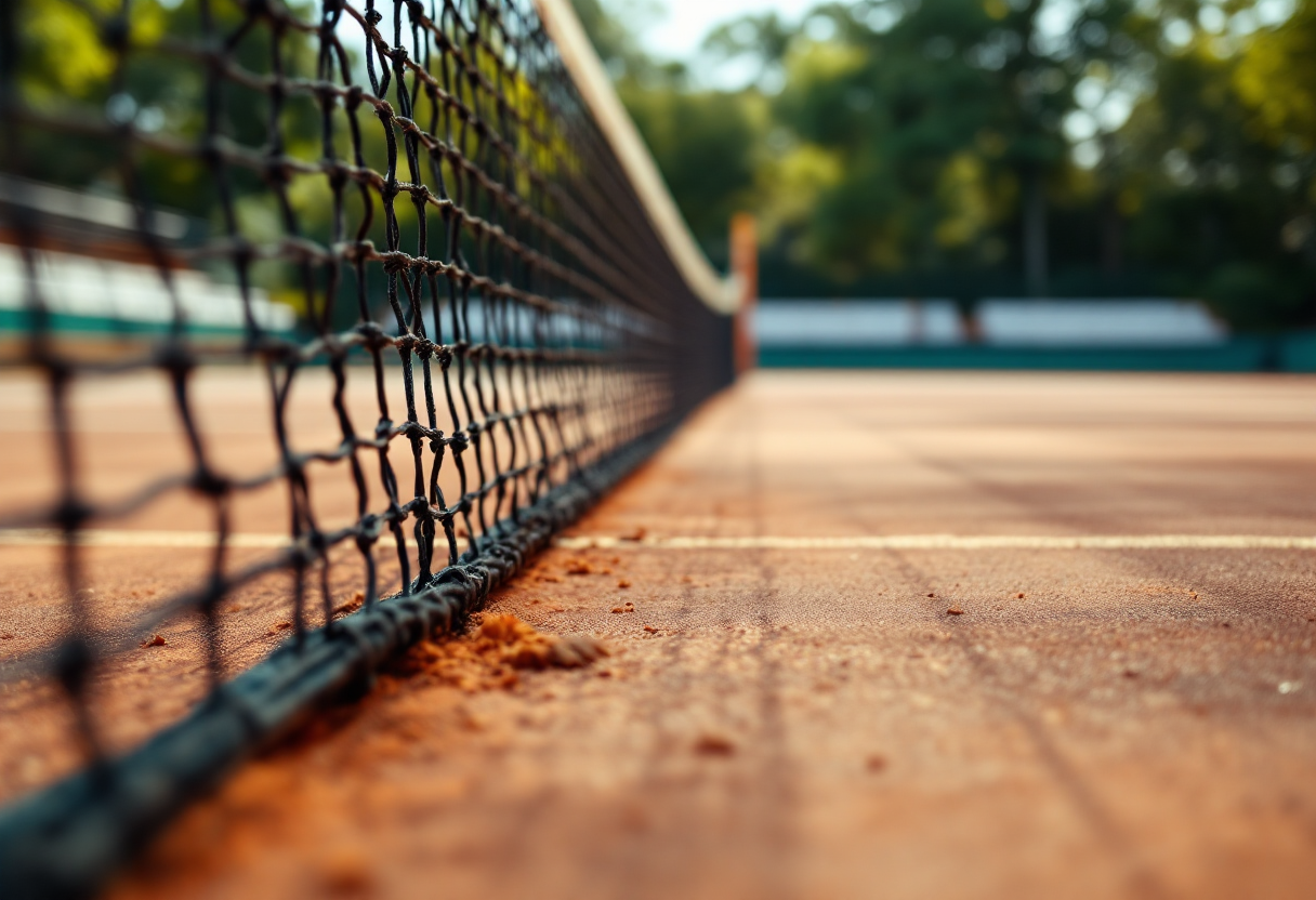 Giocatori di tennis in azione durante tornei ITF