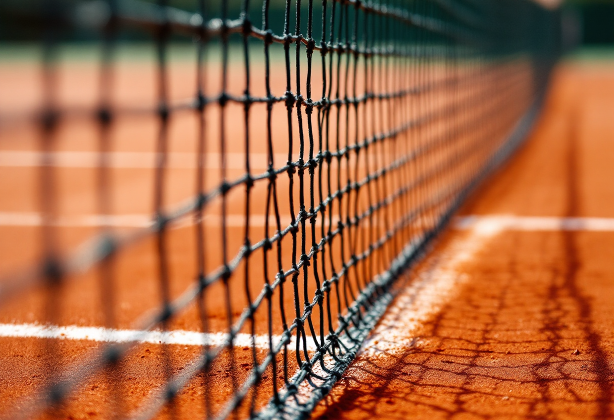 Sara Errani durante un match nei tornei WTA