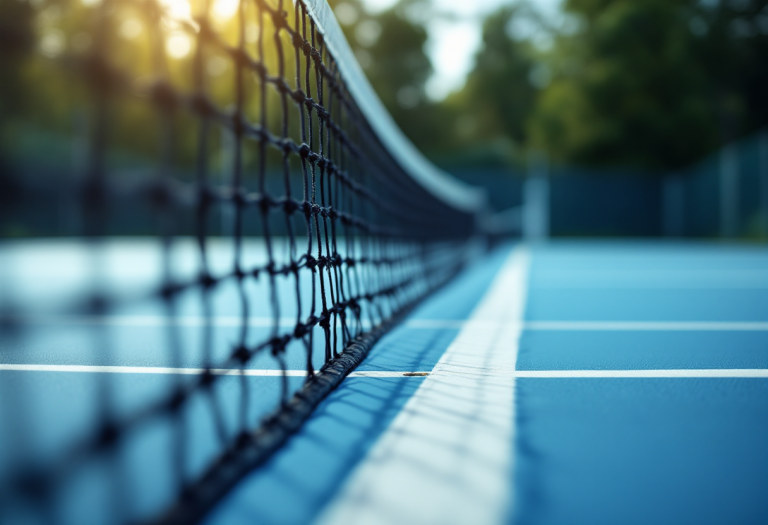 Jacopo Vasami durante la partita al Challenger di Barletta