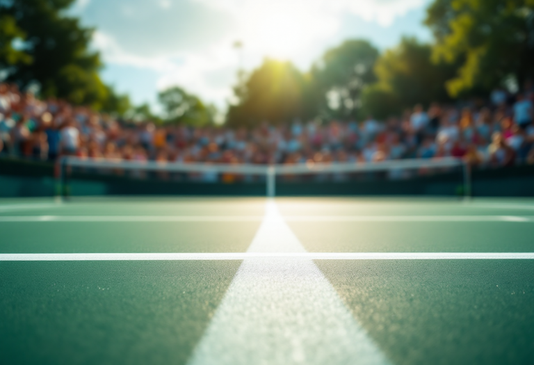 Sinner e Alcaraz in campo durante un match di tennis