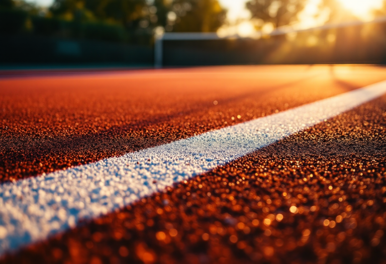 Soon Woo Kwon in azione durante un torneo di tennis