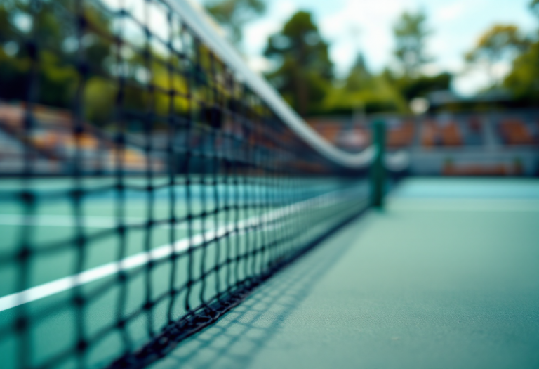 Due sorelle in campo da tennis durante una partita
