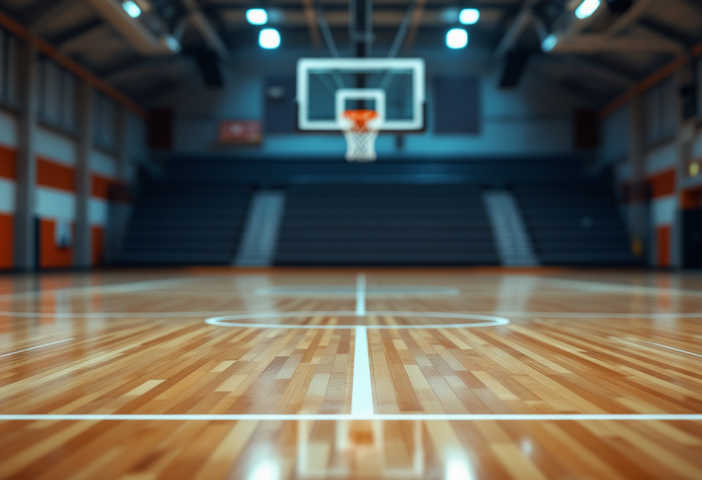 Giocatori di basket festeggiano la vittoria dopo la partita