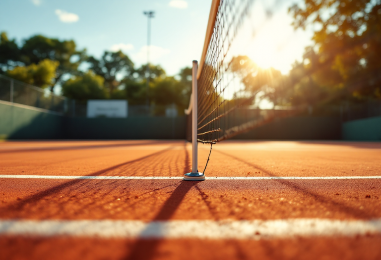 Giocatrici di tennis in azione durante un torneo femminile