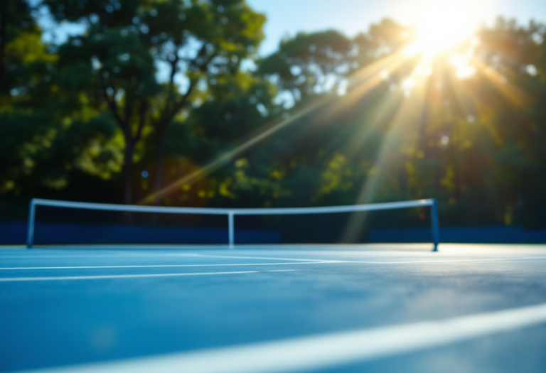 Giocatori di tennis in azione durante tornei internazionali