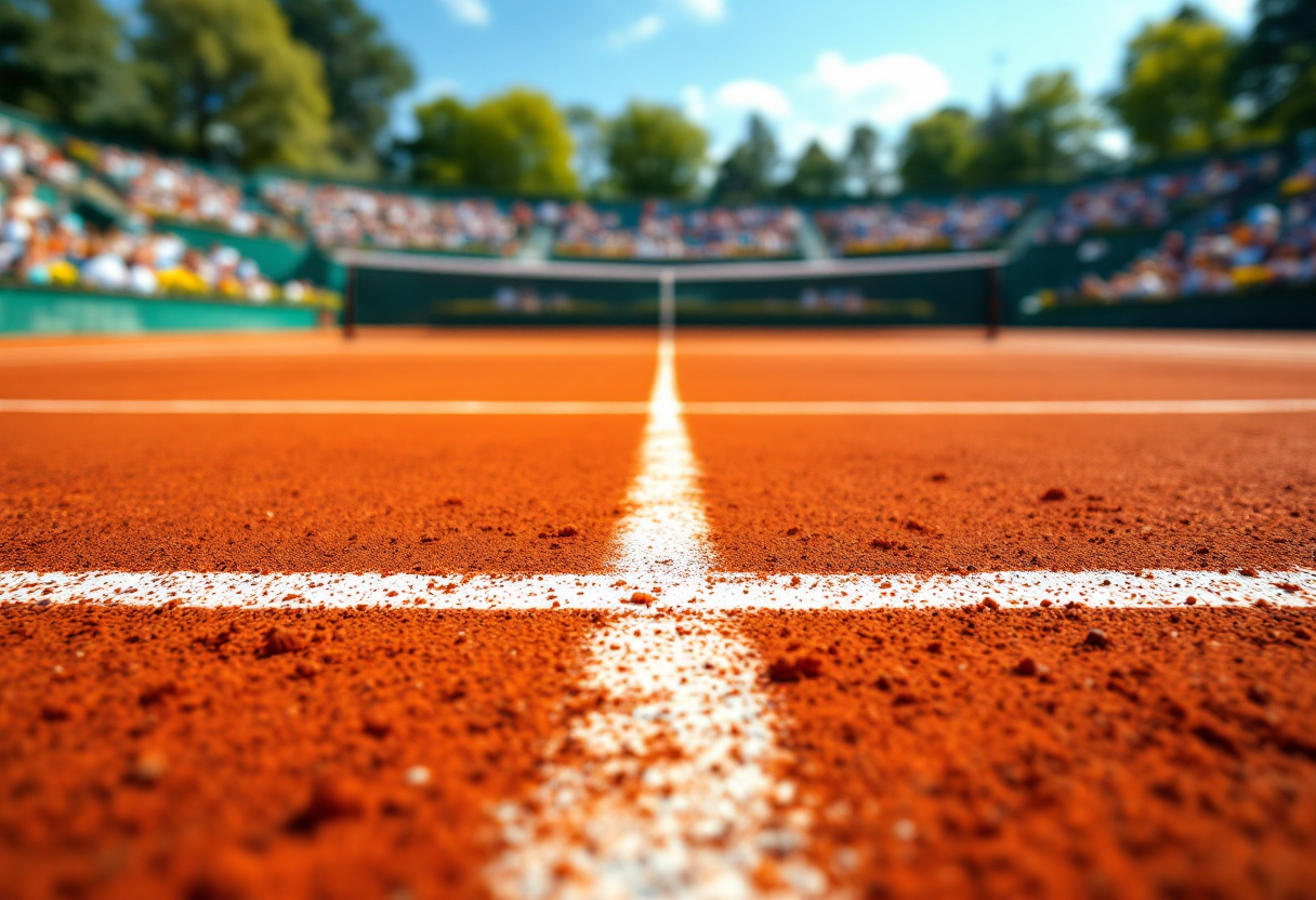 Giocatori italiani di tennis in campo a Montecarlo