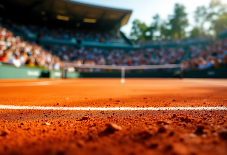 Giocatori di tennis in azione al Credit One Stadium