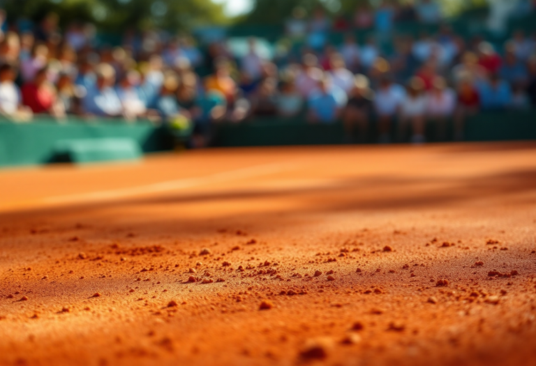 Tre tennisti italiani in azione durante un torneo ATP 250