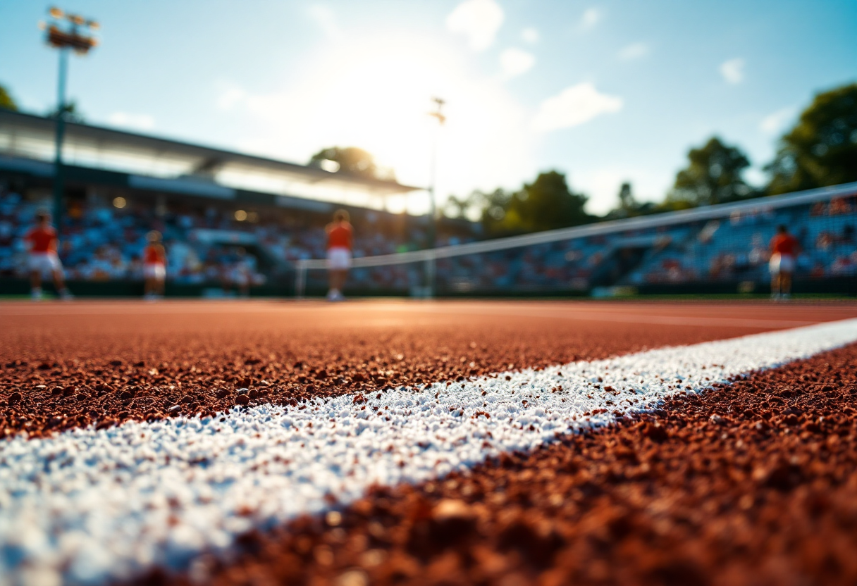 Giocatori di tennis in competizione al torneo ITF di Saragozza