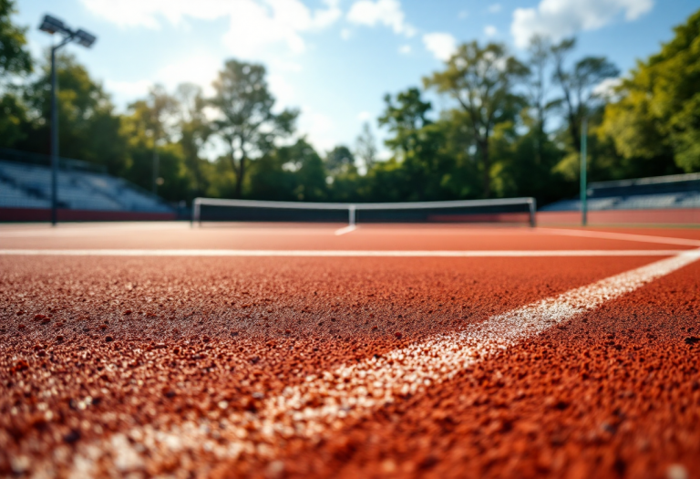 Giocatori di tennis junior in azione durante il torneo