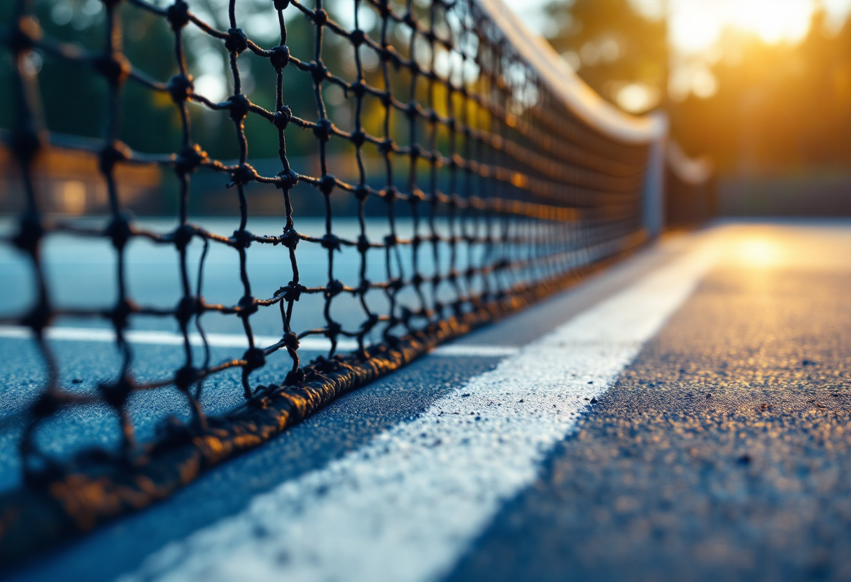 Giocatori in azione al torneo di tennis a Santa Margherita di Pula