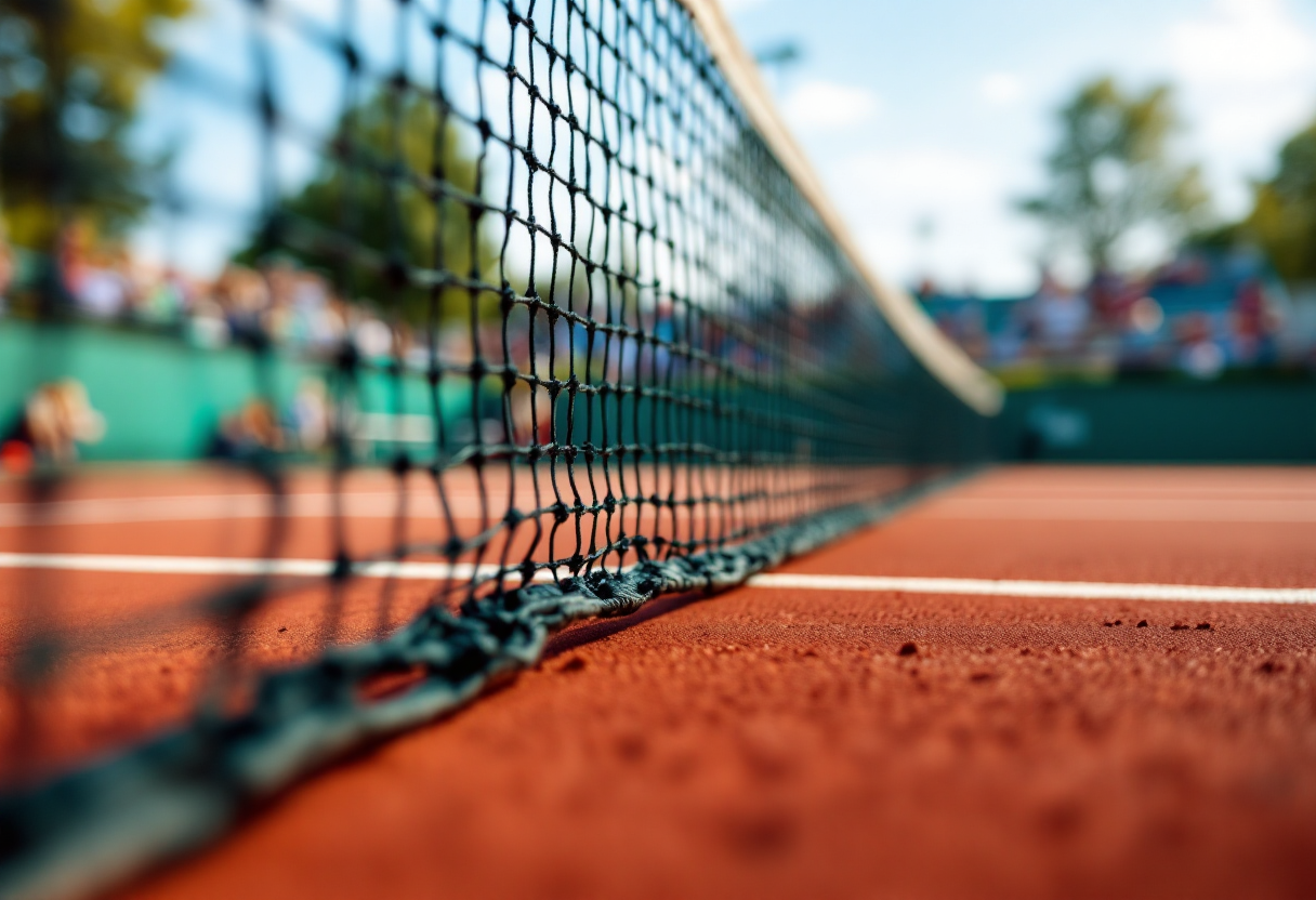 Giocatori di tennis in azione al torneo di Barcellona