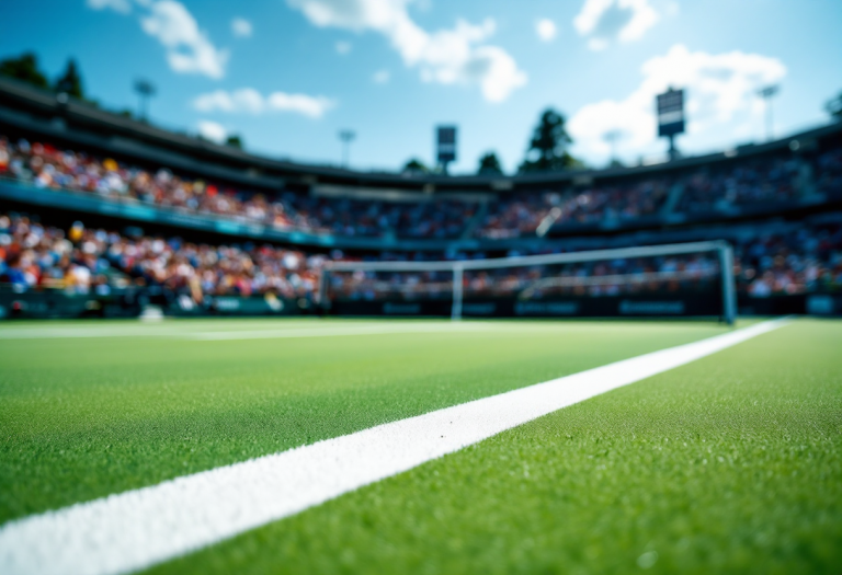 Giocatori di tennis in azione al torneo di Barcellona
