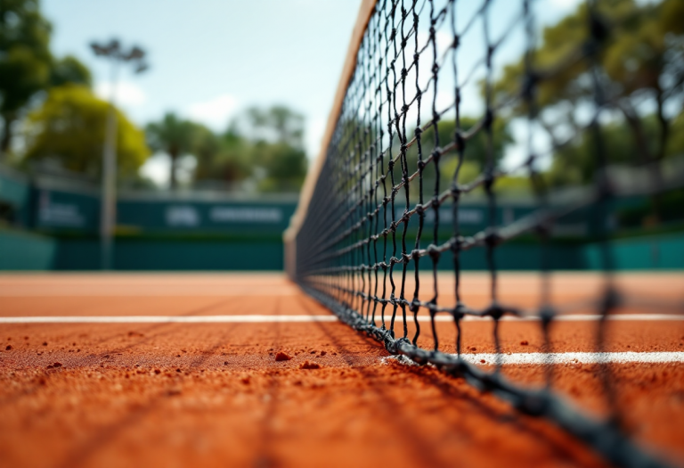 Giocatori di tennis in azione al torneo di Manolo Santana