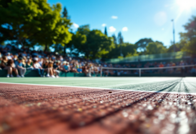 Giocatori di tennis in azione sul campo di terra battuta a Monte Carlo