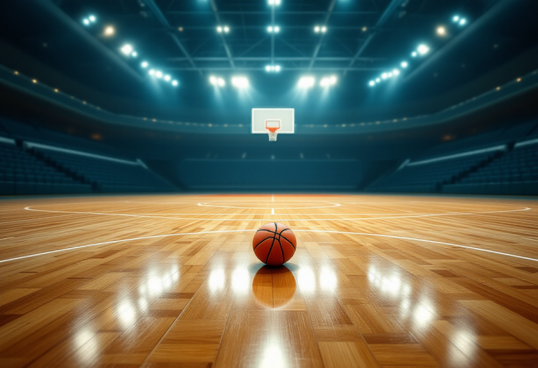 Trapani Shark e Umana Reyer Venezia in campo durante la partita