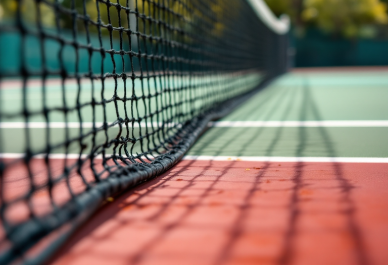 Ugo Humbert in azione sul campo da tennis