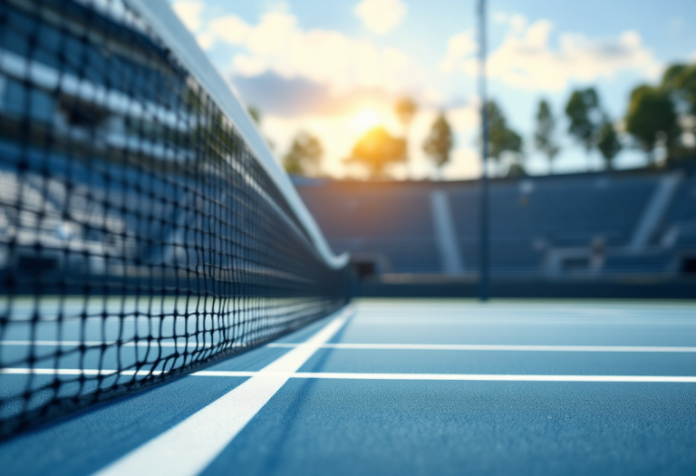 Valentin Vacherot durante una partita di tennis a Monaco