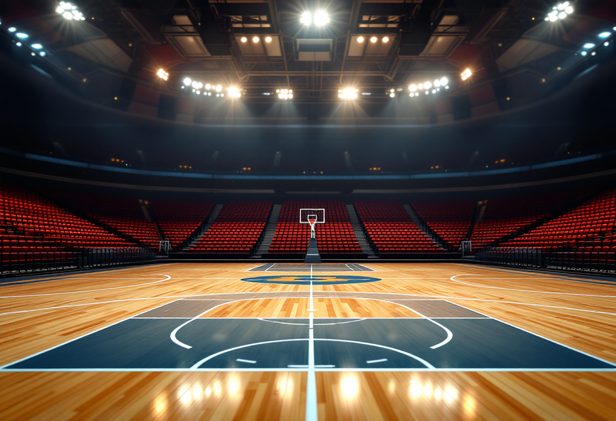 Giocatori della Vanoli Basket Cremona in azione durante una partita