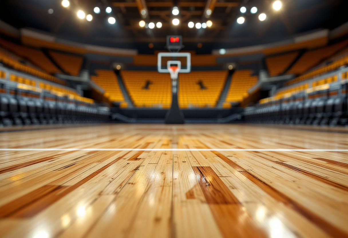 Giocatori della Vanoli Basket Cremona in azione durante una partita