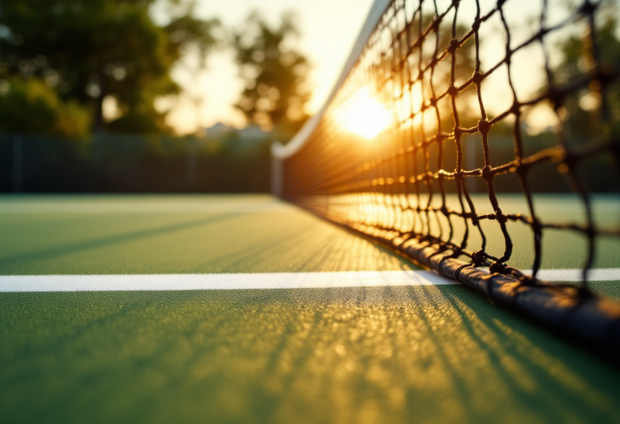 Vincent Ruggeri in azione durante una partita di tennis