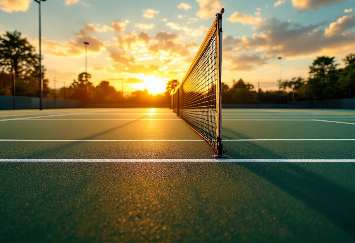 Giocatori di tennis in competizione per una wild card