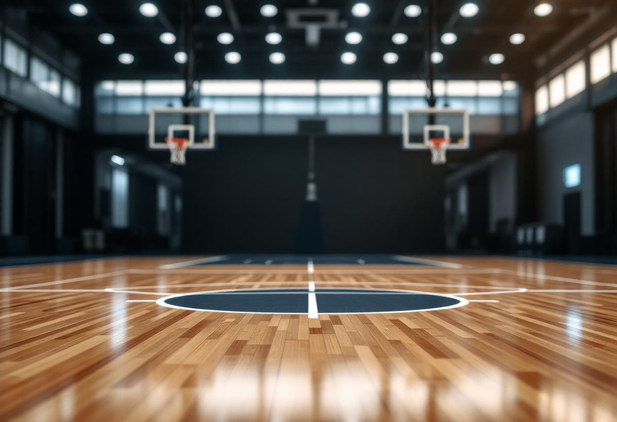 Giocatori Carpegna Prosciutto Basket Pesaro in azione