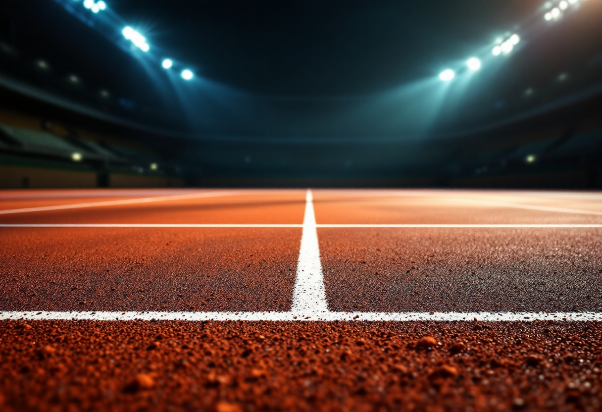 Bellucci e Draper in un intenso confronto sportivo