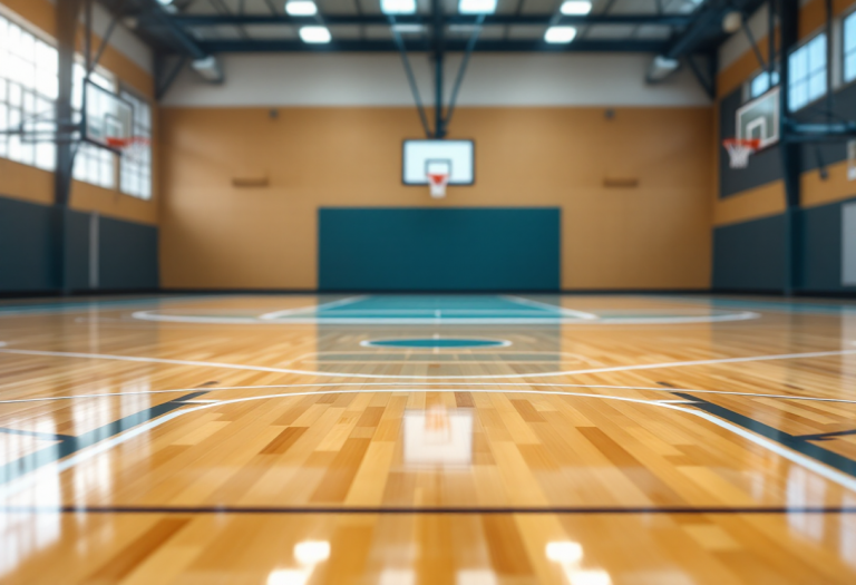 Giocatori di Brescia in azione contro Trieste in gara 2