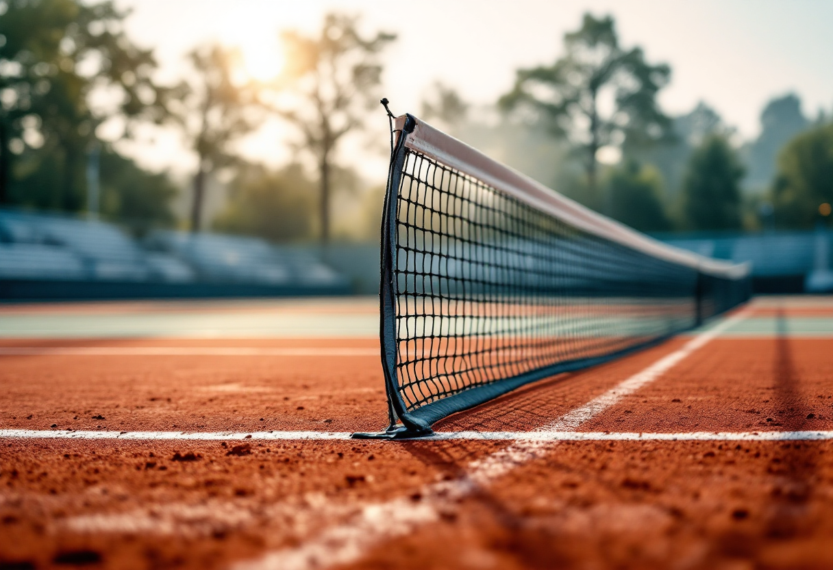 Casper Ruud in azione durante un torneo di tennis