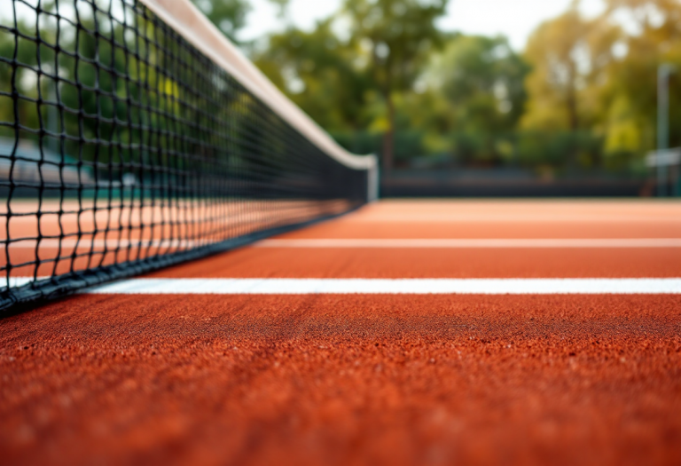 Dalila Spiteri in azione durante il torneo di tennis