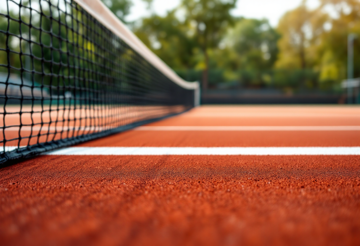 Dalila Spiteri in azione durante il torneo di tennis